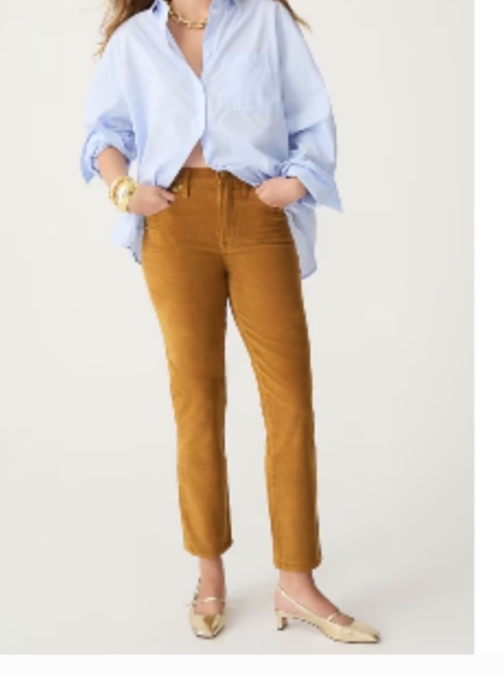 J. Crew Mustard  vintage straight Corduroy Pants